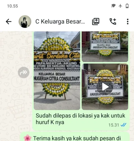 Pengiriman Papan Bunga Duka Makassar